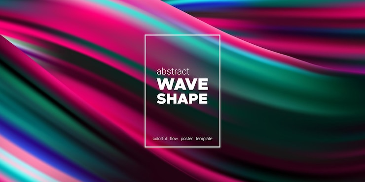 Vector diseño de cartel abstracto con forma de fluido de onda degradada