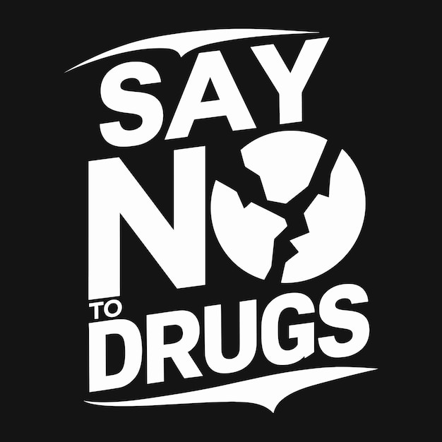 Diseño de cartel y camiseta para el Día Mundial contra las Drogas