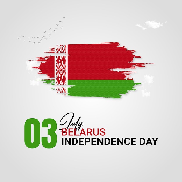 Vector diseño del cartel del día de la independencia de bielorrusia