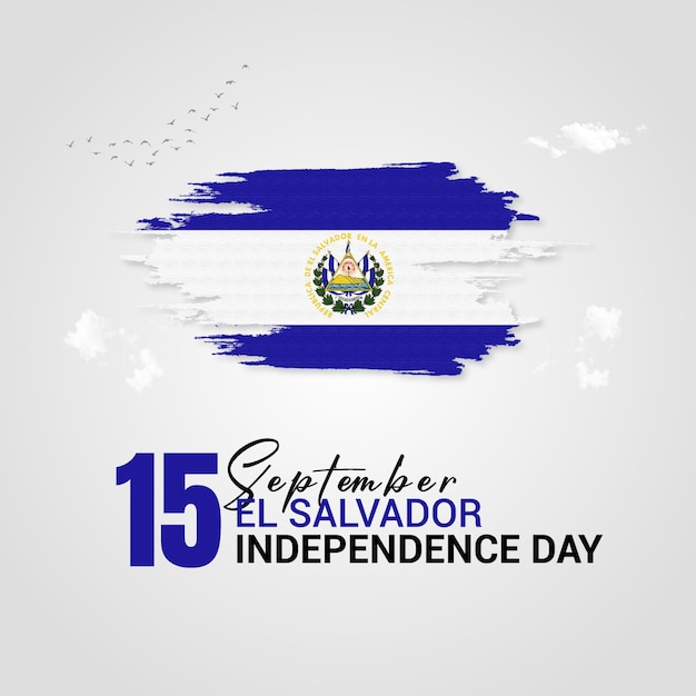 Diseño del cartel del día de la independencia de el salvador