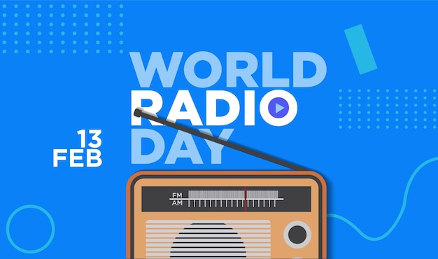 diseño del cartel del día mundial de la radio