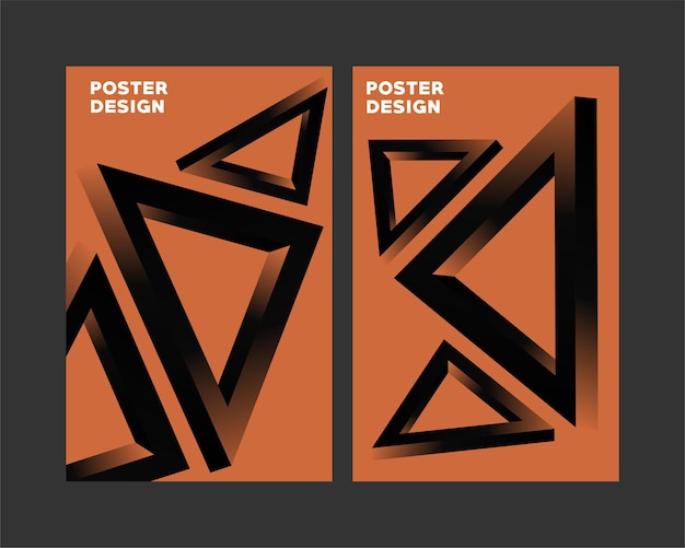 Diseño de cartel Diseño de degradado de forma de fondo abstracto 3d
