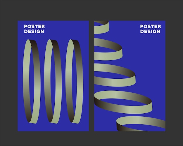Diseño de cartel Diseño de degradado de forma de fondo abstracto 3d