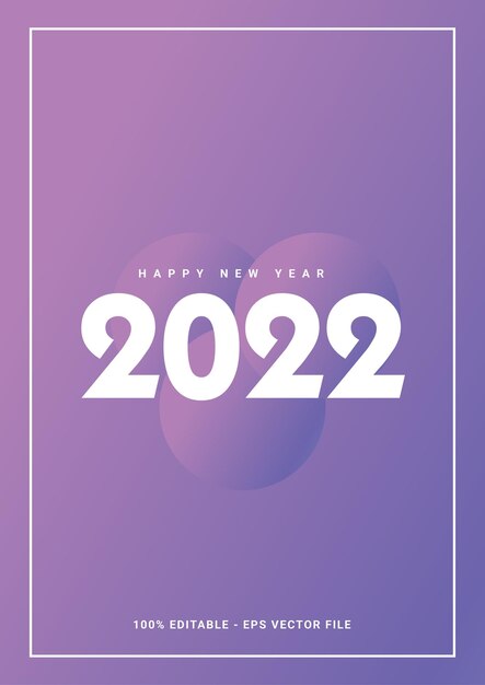 Diseño de cartel editable 2022 y feliz Navidad con alta calidad.