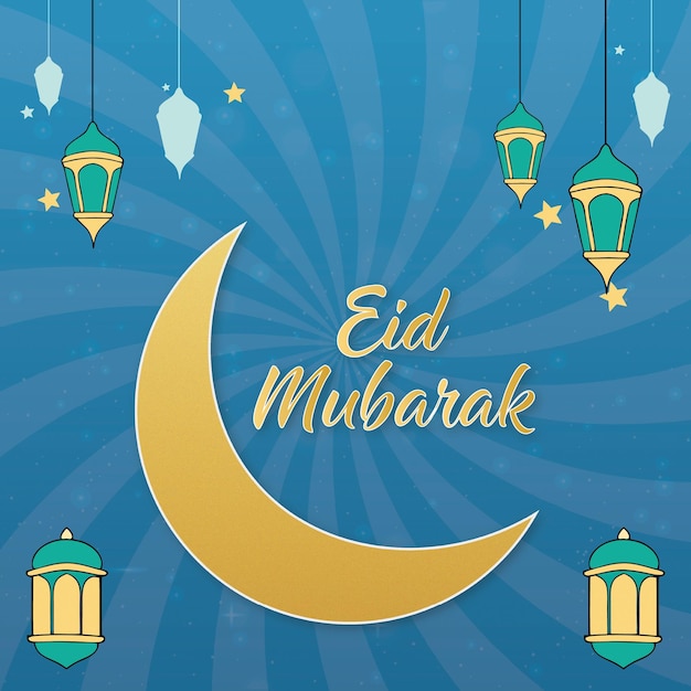 Diseño del cartel de Eid Mubarak