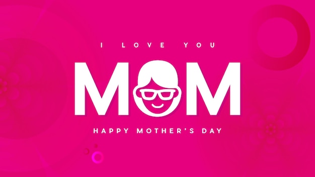 diseño de cartel de feliz día de la madre