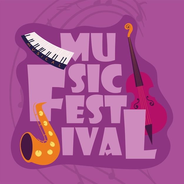 Diseño de cartel de festival de música