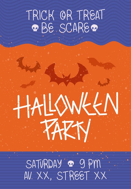 Diseño de cartel de fiesta de halloween