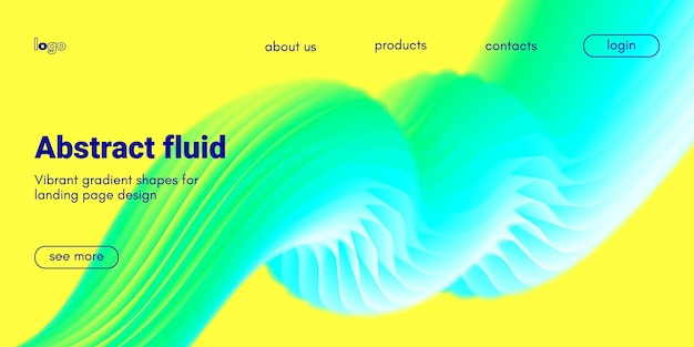 Diseño de cartel fluido abstracto en forma de gradiente líquido