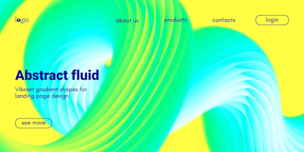 Diseño de cartel fluido abstracto en forma de gradiente líquido