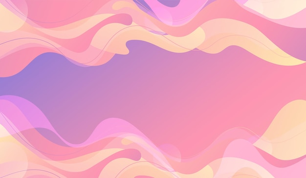 Diseño de cartel de flujo colorido moderno Forma pastel para ad insta story y post Wave Pintura de color de forma líquida Colorida Líneas simples en movimiento