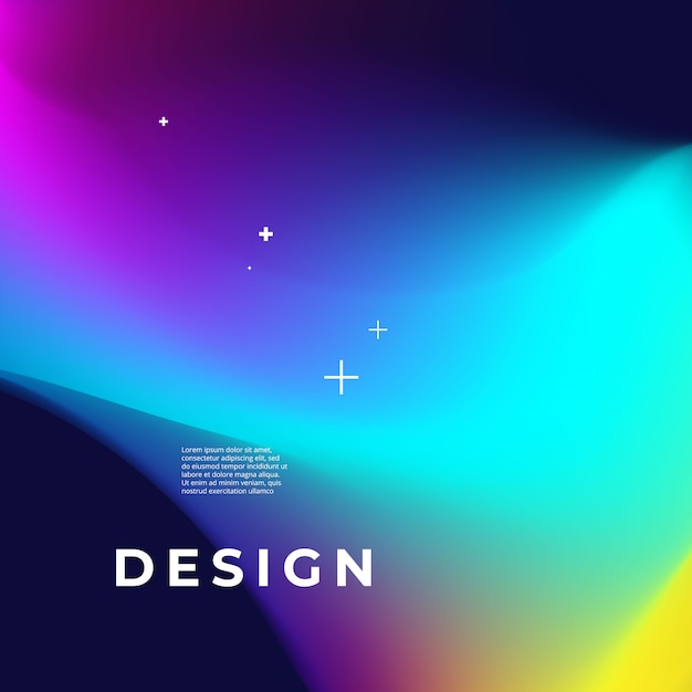 Diseño de cartel con forma abstracta.