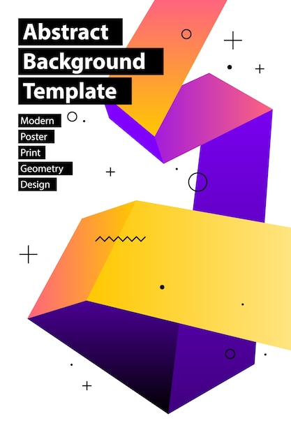 Diseño de cartel con franja de origami de colores en estilo moderno. Plantilla de fondo abstracto