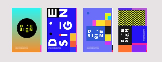 diseño de cartel minimalista de memphis