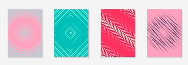 Diseño de cartel moderno. Rojo y verde. Libro genial, cartel, pantalla móvil, diseño de informe anual. Diseño de cartel moderno con líneas y formas geométricas minimalistas.