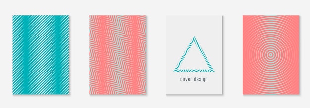 Diseño de cartel moderno. rosa y turquesa. patente de color, invitación, informe, concepto de certificado. diseño de cartel moderno con líneas y formas geométricas minimalistas.