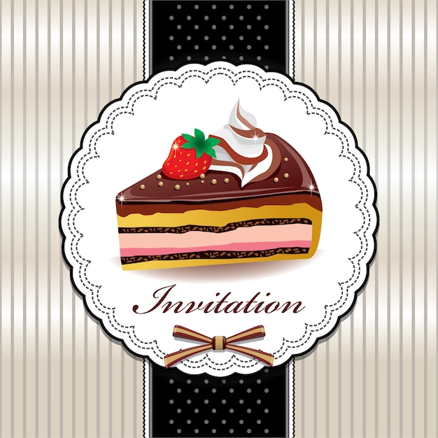 Vector diseño de cartel de pastel de taza vintage