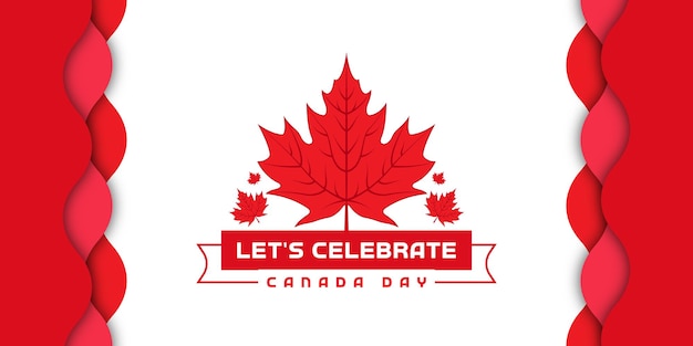 Diseño de cartel de saludo de celebración del día de Canadá