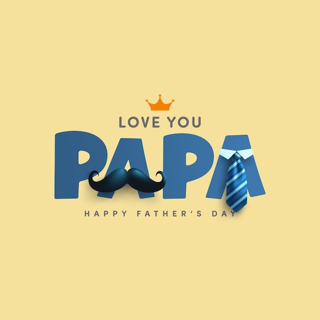 Diseño de cartel de tipografía del día del padre