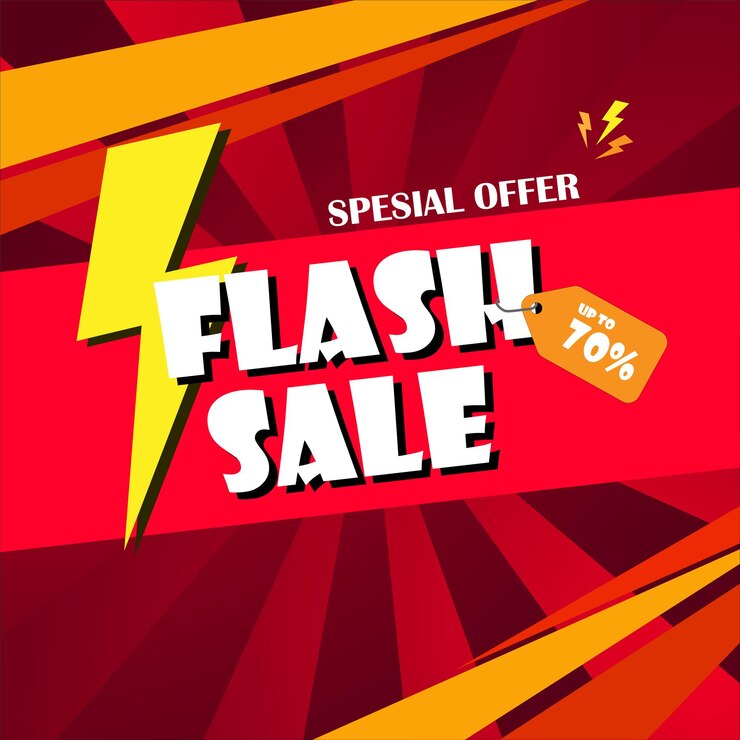Vector diseño de cartel de venta flash