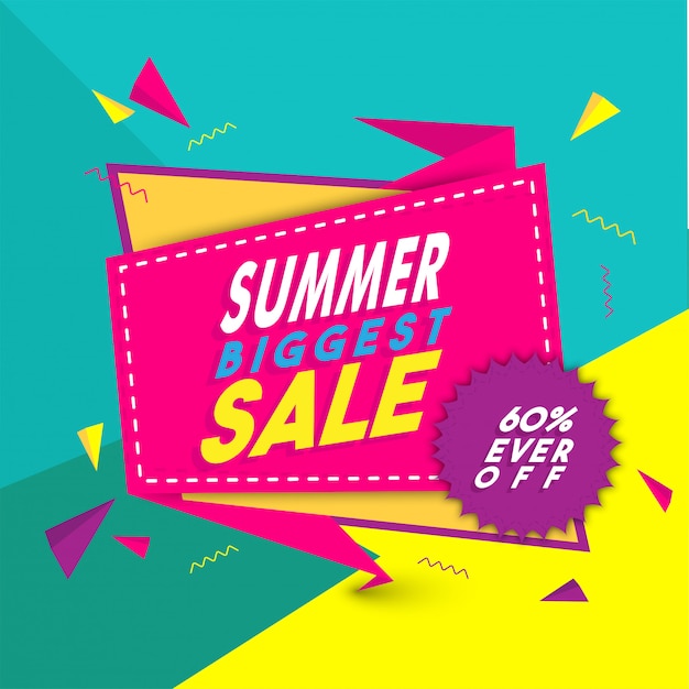 Diseño de cartel de venta de verano.