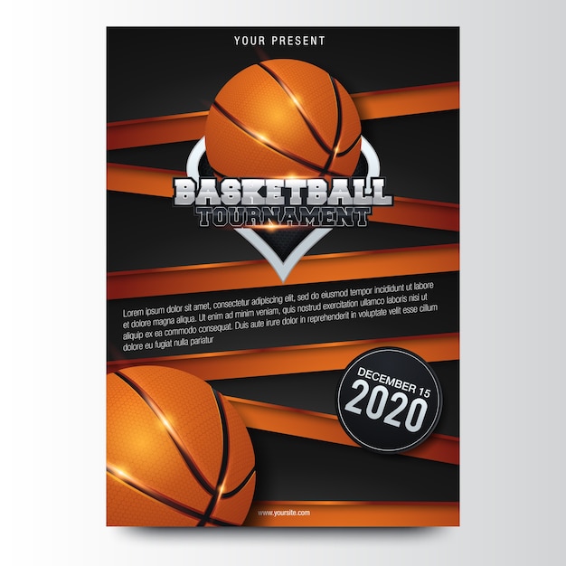Vector diseño de carteles de baloncesto ilustración vectorial