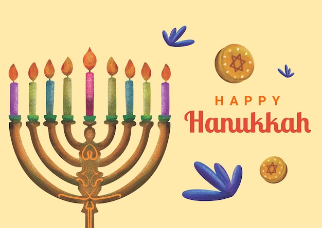 Diseño de carteles para celebrar el día de hanukkah