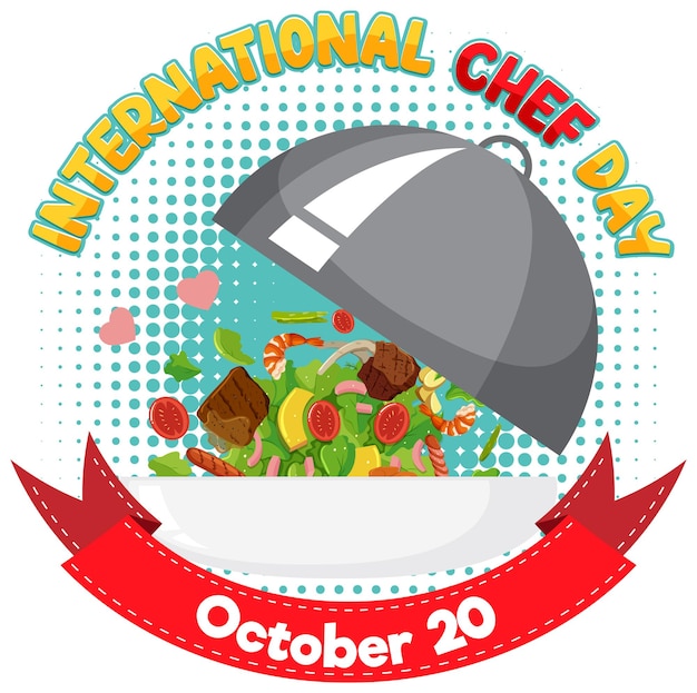 Diseño de carteles del día internacional del chef