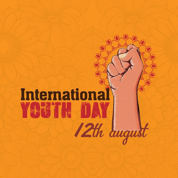 Diseño de carteles del Día Internacional de la Juventud
