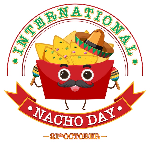 Vector diseño de carteles del día internacional del nacho