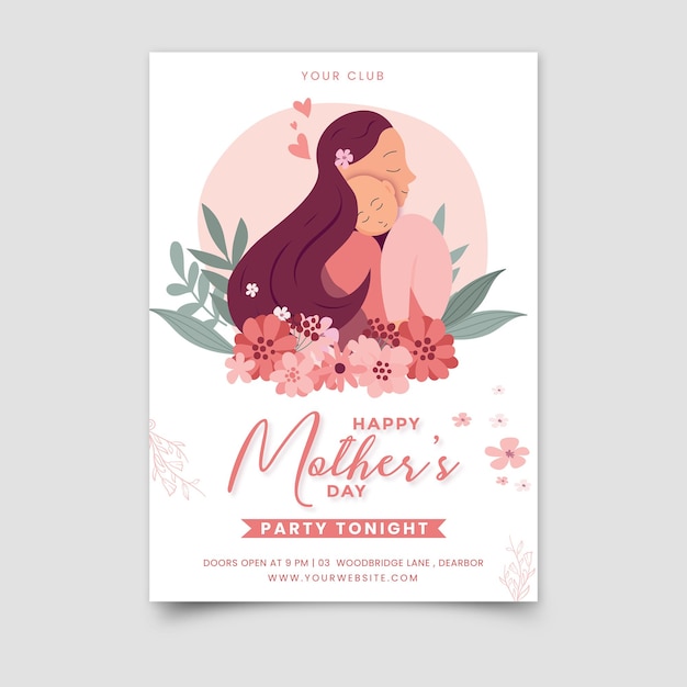 Diseño de carteles del Día de las Madres de Vector