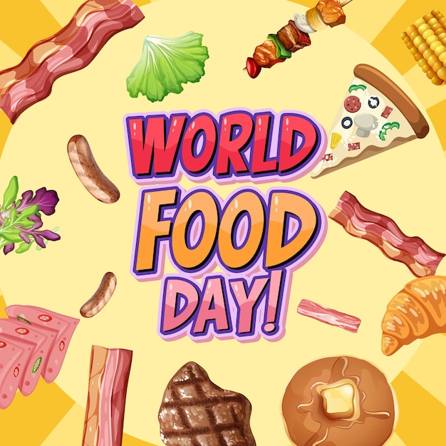 Diseño de carteles del día mundial de la alimentación.