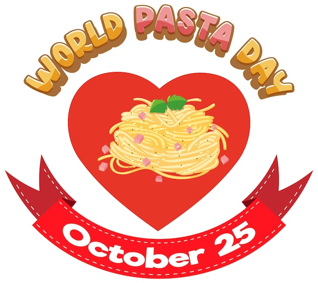 Vector diseño de carteles del día mundial de la pasta