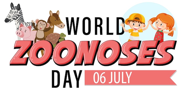 Diseño de carteles del día mundial de las zoonosis.