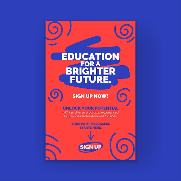 Diseño de carteles educativos con plantilla amarilla y violeta de neón Ideal para aprendizaje electrónico universitario y seminarios Incluye elementos dibujados a mano, símbolos y gráficos publicitarios creativos No IA