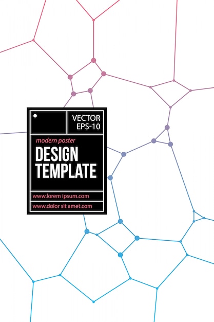 Vector diseño de carteles con elementos geométricos en estilo moderno