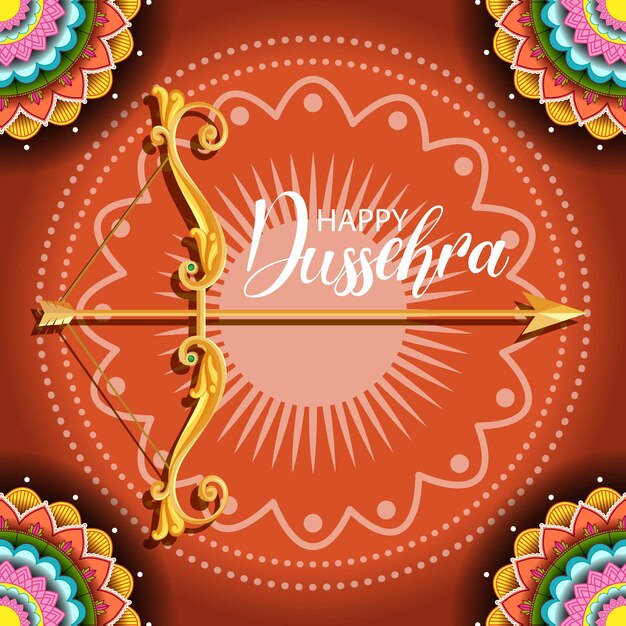 Diseño de carteles del festival Happy Dussehra.