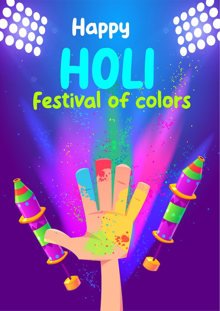 Vector diseño de carteles del festival holi.