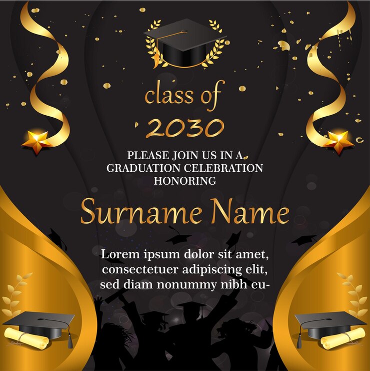 Vector diseño de carteles para la fiesta de graduación