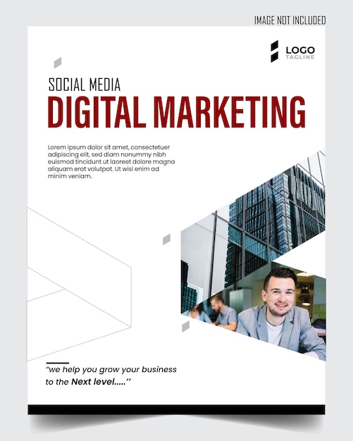 diseño de carteles de folletos de marketing digitales