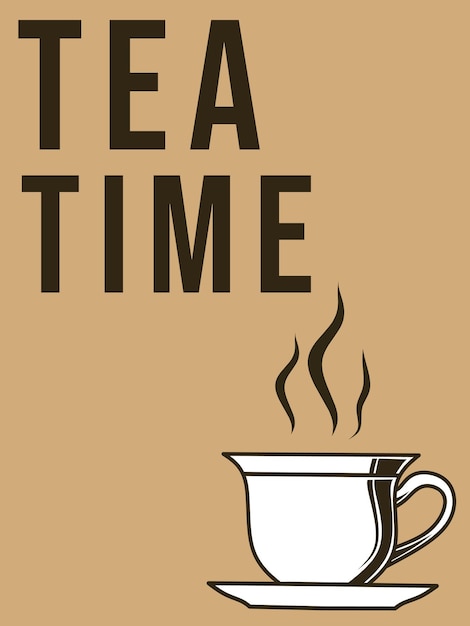 Diseño de carteles de la hora del té
