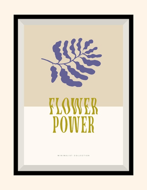 Diseño de carteles con ilustración de flores vectoriales.