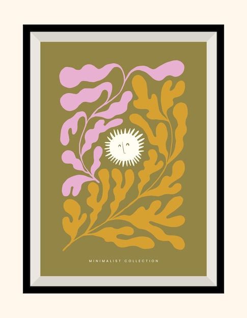 Diseño de carteles con ilustración de flores vectoriales.