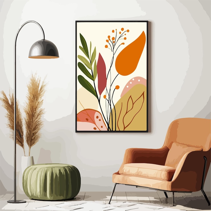 Vector diseño de carteles interiores modernos de botánica