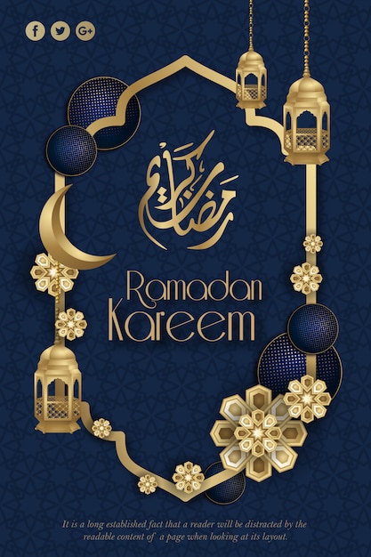 Vector diseño de carteles islámicos de ramadán kareem