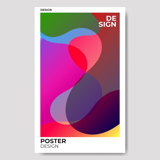Diseño de carteles líquidos de gradiente abstracto