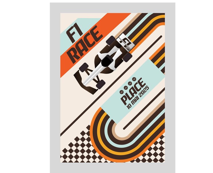 Diseño de carteles Máquina de café estilo Bauhaus