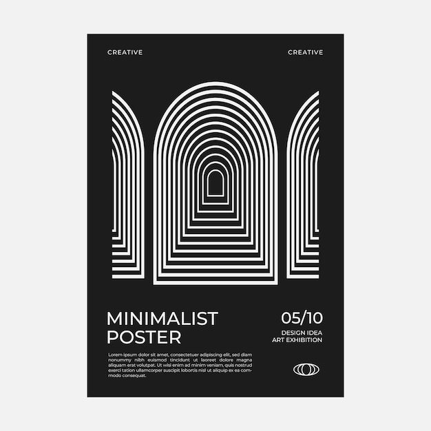Diseño de carteles minimalistas estética plantilla de impresión de arte boho