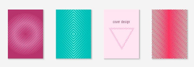 Diseño de carteles moderno. Rojo y verde. Patente de textura, folleto, papel tapiz, concepto de cuaderno. Diseño de póster moderno con líneas y formas geométricas minimalistas.