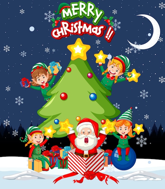 Diseño de carteles de la noche de Navidad.